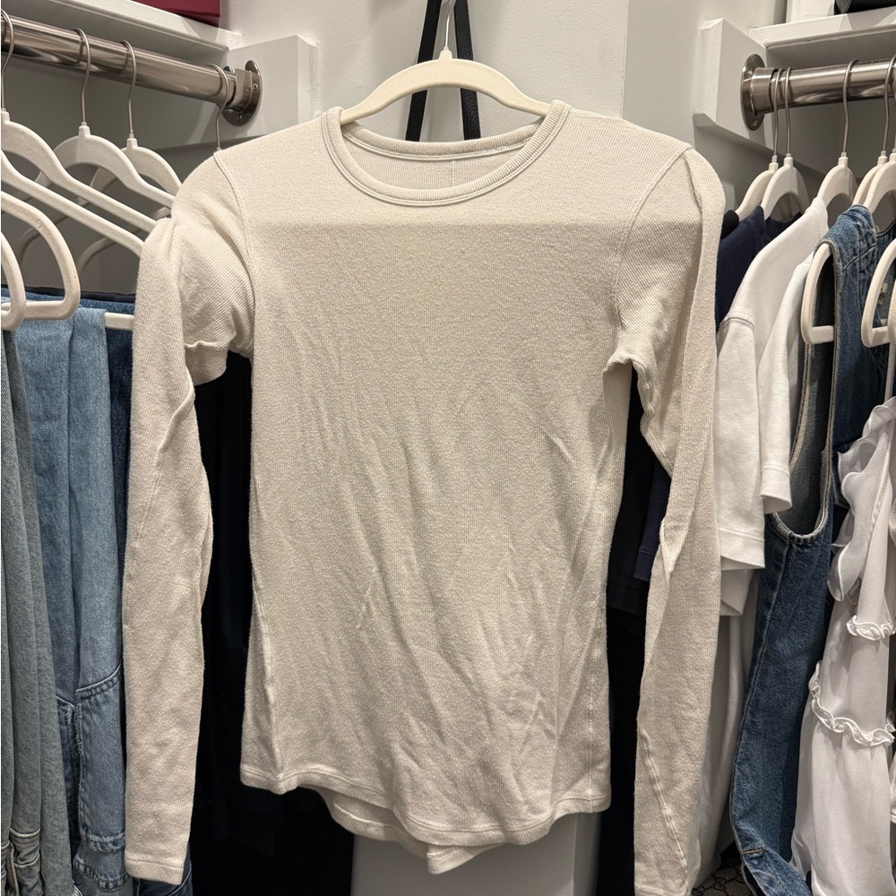 lululemon athletica Cream Long Sleeve Top